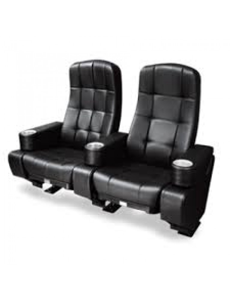 Imperial Swing Rocker Movie Theater Chair in Black Leatherette